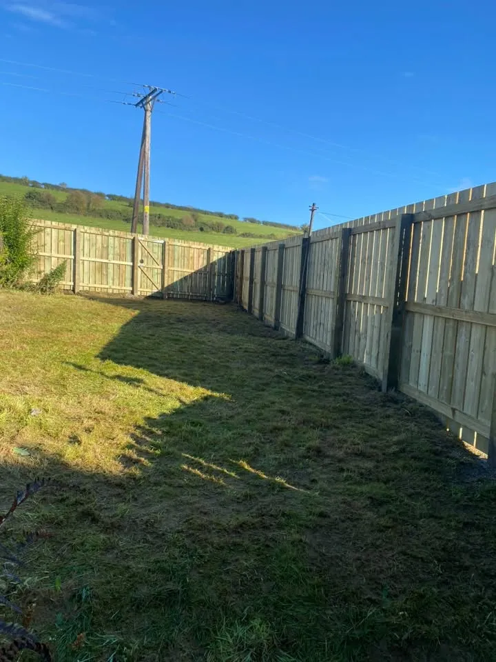New timber fencing run with matching gate